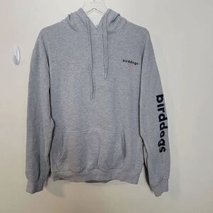 Birddogs Mens Hooded Sweatshirt Gray Size Medium